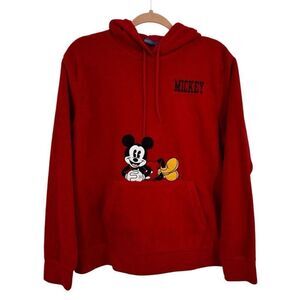 Disney Mickey Mouse Hoodie‎ Sweatshirt Red Size Large